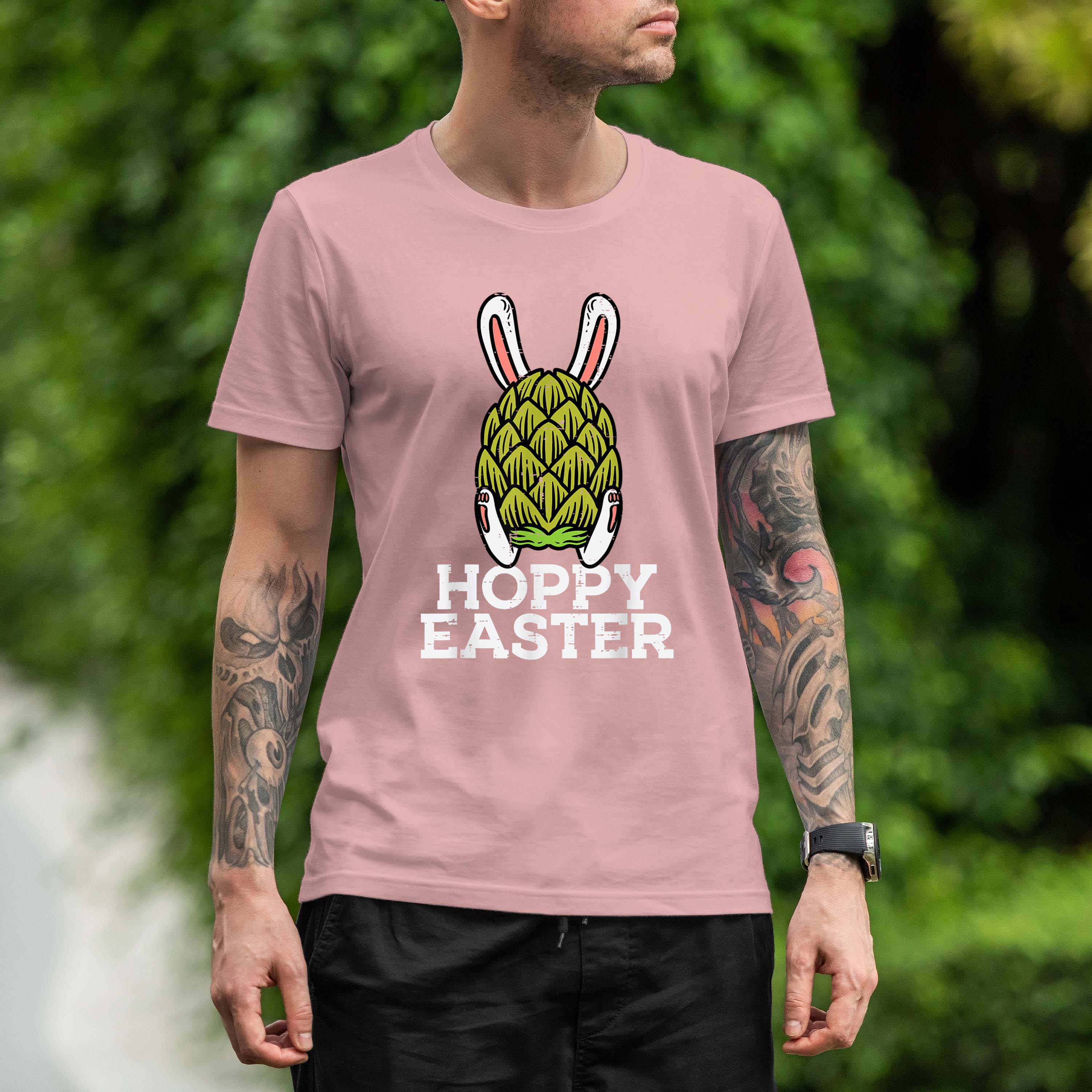 Hoppy Easter Funny Hops Bunny Craft Homebrew Plant Men Dad Shirt 